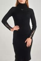 Черное платье с длинным рукавом Nadya (UNI 42-44 / Черный)