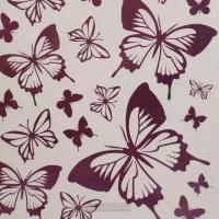 Набор наклеек декоретто, Розовые бабочки , 50х35 см, винил