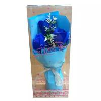 Букет "I love you" Baziator из трёх мыльных синих роз
