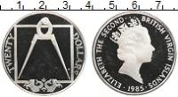 Клуб Нумизмат Монета 20 долларов Виргинских островов 1985 года Серебро Елизавета II