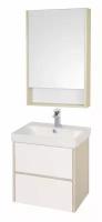 Мебель для ванной Акватон Сканди 55 белый, дуб верона (тумба, раковина, зеркало)