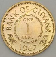 Гайана 1 цент 1967 КМ31 Proof (n17.19) арт. 21171