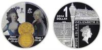 Ниуэ 1 доллар, 2014 год. Серия реплики монет Российских императоров. Павел I