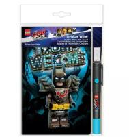 Записная книжка LEGO "Movie 2. Batman", 96 листов, линейка, ручка с невидимыми чернилами и ультрафиолетовым фонариком