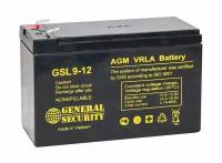 Аккумуляторная батарея General Security GSL9-12, 12V, 9Ah