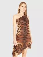 Платье с тигровым принтом асимметричное Nicole Olivier RU 46 / EU 40 / M