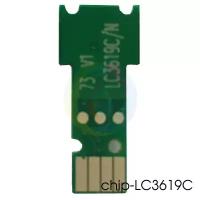 Чип для LC3617C, LC3619XLC Cyan для картриджей Brother MFC-J3930DW, MFC-J3530DW, одноразовый, совместимый, для голубых чернильниц [chip-LC3619C]