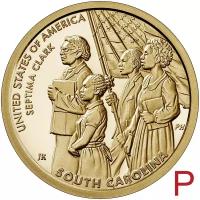 Монета 1 доллар 2020 «Септима Кларк» P (Американские инновации)