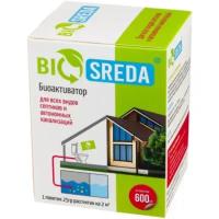 Биоактиватор BIOSREDA для всех видов септиков и автономных канализаций, 600 гр 24 пакета