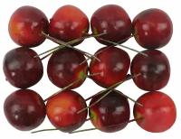 Аксессуар для декорирования "Яблочки" на проволоке, красные, 4.5 см (12 шт.), Hogewoning