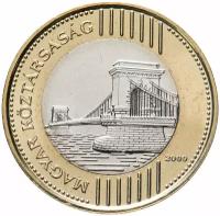 Монета Венгрия 200 форинтов (forint, ketszaz) 2009 V110905