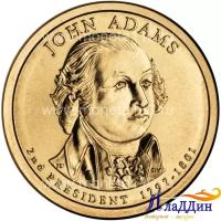 Монета 1 доллар Джон Адамс 2-ой президент США