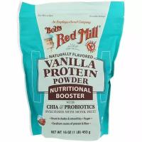 Bob&#x27;s Red Mill Ванильный протеиновый порошок питательный состав с чиа и пробиотиками 453 г (16 унций) Brm-00346