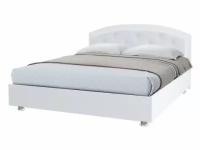 Мягкая кровать из экокожи Promtex-Orient Мелори 1 100 х 200 см (1000 х 2000 мм) дизайнерская кровать с мягкой спинкой из кожи кровать белого цвета