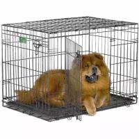 Клетка для собак Midwest "iCrate", 2 двери, цвет: черный, 91 х 58 х 64 см