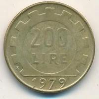 Италия 200 лир 1979 год