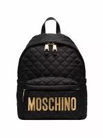 Moschino стеганый рюкзак с металлическим логотипом