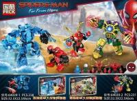 Конструктор PRCK Super Heroes Человек-паук роботы 2 вида 231 дет в кор. Shantou Gepai 64039