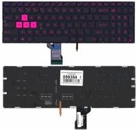 Клавиатура для ноутбука Asus ROG GL502VY черная без рамки с подсветкой, с красными кнопками