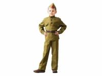 Детская военная форма "Солдат" (с брюками), на рост 140-152 см, 8-10 лет, Бока
