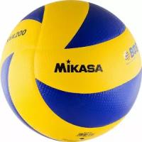 Мяч вол. "MIKASA MVA200", р.5, оф.мяч FIVB, FIVB Appr, синт.кожа (микрофиб), 8 пан, клееный,син-желт