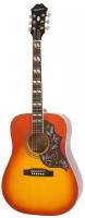 EPIPHONE HUMMINGBIRD PRO ACOUSTIC/ELECTRIC W/SHADOW FADED CHERRY BURST электро-акустическая гитара, цвет красный санбёрст