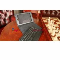 клавиатура с чехлом для Asus MeMO Pad HD 7 ME173X model K00B съёмная беспроводная Bluetooth-клавиатура черная кожаная + русские буквы