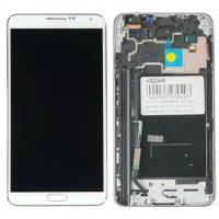 дисплей в сборе с тачскрином и передней панелью для Samsung Galaxy Note 3 (SM-N900) белый AAA N900