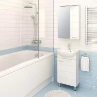 Мебель для ванной / Runo / Кипарис 45 / тумба с раковиной Уют 45 / шкаф для ванной / зеркало для ванной