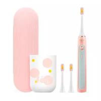 Электрические зубные щётки Soocas Электрическая зубная щётка Soocas Electric Toothbrush X5, 37200 вибр/мин, 3 насадки, розовая