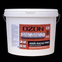 Краски текстурные OZON Краска текстурная с кварцевым песком OZON Иней фасад плюс SILIKON ВД-АК-163(6)М-7,5 белая 4,5л морозостойкая