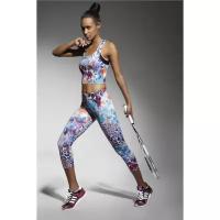 Спортивные женские принтованные легинсы для фитнеса BAS BLEU Caty 70, размер 44, цвет Разноцветный