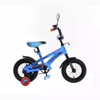 Двухколесный велосипед А.В.Т.спорт BA Wily Rocket 12; 1s со светящимися колесиками цвет синий