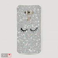 Чехол Пластиковый Asus Zenfone 3 ZE520KL Silver sparkle eyes