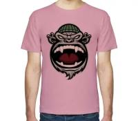 Мужская футболка Все Футболки Обезьяна (Monkey) мужская футболка с коротким рукавом розовый меланж