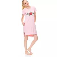 Женская розовая ночная сорочка с карманами DOCTOR NAP tm.9514, размер 48, цвет Розовый