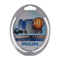 H11 Crystalvision 12v (55w) Лампа В Блистере 2+2 Шт (W5w), Цена За К-Кт Philips арт. 12362CVSM