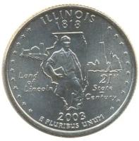 США 25 центов 2003 год - Штат Иллинойс (P)