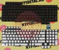 Клавиатура для ноутбука Asus G752, G752V, G752VL, G752VM, G752VS, G752VT, G752VY черная, без рамки,