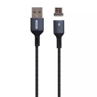 Кабель USB Asus FonePad Note 6 (ME560CG) Remax RC-156m (3A/магнитный/оплетка ткань) <черный>