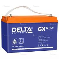 Аккумулятор DELTA гелевый GX 12-100 GEL (12В, 100Ач / 12V, 100Ah) Вывод болт M6