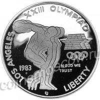 1 доллар 1983 США Дискобол , proof, серебро