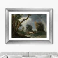 Репродукция картины в раме Storm near the Col-gon Rocks, 1790г. Размер картины: 60,5х80,5см