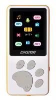 "Player Hi-Fi Flash Digma S4 8Gb white/orange/1.8""/FM/microSDHC"