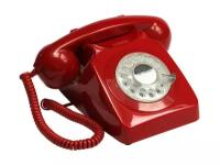 Телефон дисковый в стиле ретро GPO 746 Rotary Red