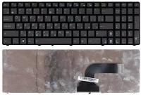 Клавиатура для ноутбука Asus N53Ta, русская, черная с рамкой, с маленькой кнопкой Enter