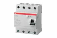 Выключатель дифференциального тока (УЗО) 4п 25А 30мА тип AC FН204 ABB 2CSF204002R1250
