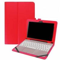 чехол для Asus Transformer Book T101/T101HA" с отделением под клавиатуру красный кожаный