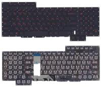 Клавиатура для ноутбука Asus GX700, GX700VO черная, кнопки красные, с подсветкой