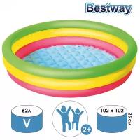Детский бассейн Bestway 3-Ring 51104, 102х25 см